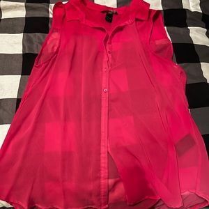 Pink sheer H&M blouse